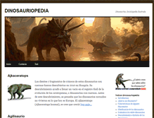 Tablet Screenshot of dinosauriopedia.com